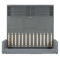 Queen Murphy Bed with Sofa 2 in 1 Design, Storage Solutions & Dual Piston Mechanism