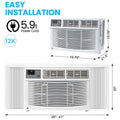 M Optimized 12000BTU Window Air Conditioner with Wi Fi Enabled, Remote Control, Air Conditioner Window Unit Cooling up to 550sq.ft, 115V Window AC