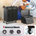 2 in 1 Rolling Tool Chest, 5-Drawer Tool Storage Cabinet with Wheels, Adjustable Shelf, Tool Box Organizer for Garage Warehouse Workshop