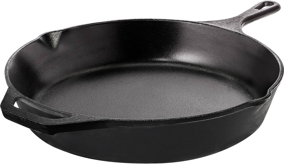 Utopia Kitchen Saute Fry Pan Chefs Pan, Pre Seasoned Cast Iron Skillet Frying Pan 12 inch Safe Grill Cookware for Indoor & Outdoor Use Cast