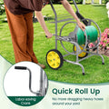Garden Hose Reel Cart Holds 230FT of 5/8" Hose, Heavy Duty Hose Cart with 2 Wheels & Storage Basket, Portable Water Hose Organizer for Yard