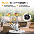 11,000 BTU Tabletop Propane Patio Heater, Portable Stainless Steel Outdoor Heater with Adjustable Flame & Tip Over Protection