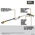 DEWALT 20V MAX XR Brushless Cordless Pole Saw Tool Only Battery & Charger Not Included DCPS620B