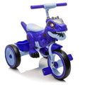 Xuanlur Kids Ride on Dinosaur Tricycle, Toddlers Kid Trike with Wide Flash Wheels, Anti Slip Pedals, Rear Basket, Music & LED Lights, Toddler Bike
