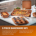 20-Piece Aluminum Ti Ceramic Nonstick Cookware and Bakeware Set in Graphite