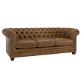 Hancock Tufted Top Grain Italian Leather Chesterfield Sofa Dimensions: 31" H x 86" W x 40" D