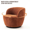 Modern Swivel Barrel Chair with 360 Degree Rotation Single Fabric Accent Chair