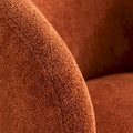 Modern Swivel Barrel Chair with 360 Degree Rotation Single Fabric Accent Chair