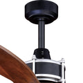 Vaxcel Curtiss Satin Brass Mid Century Modern MCM Wood Propeller Ceiling Fan with LED Light Kit and Remote