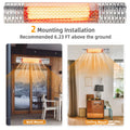 Tangkula 1500W Wall Mounted Patio Heater, Kitchen Appliance