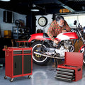 2 in 1 Rolling Tool Chest, 5-Drawer Tool Storage Cabinet with Wheels, Adjustable Shelf, Tool Box Organizer for Garage Warehouse Workshop