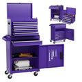 2 in 1 Rolling Tool Chest, 5-Drawer Tool Storage Cabinet with Wheels, Adjustable Shelf, Tool Box Organizer for Garage Warehouse Workshop