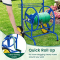 Garden Hose Reel Cart Holds 230FT of 5/8" Hose, Heavy Duty Hose Cart with 2 Wheels & Storage Basket, Portable Water Hose Organizer for Yard